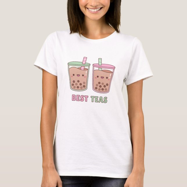 Thé Bubble Cute Meilleur Thé Bestie T-Shirt (Devant)