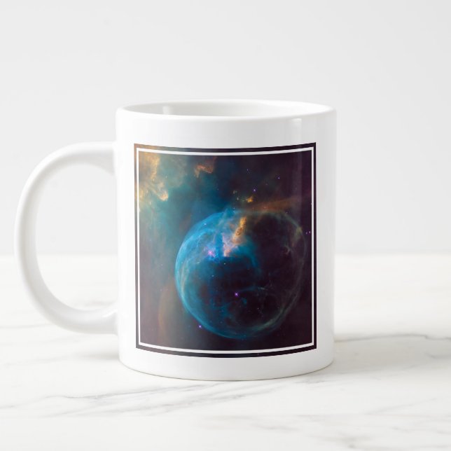 The Bubble Nebula, Ngc 7635. Large Coffee Mug (Left)