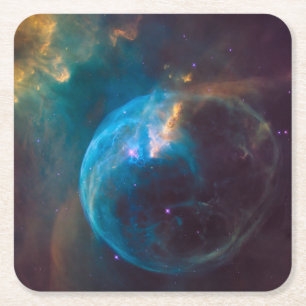 The Bubble Nebula, Ngc 7635. Square Paper Coaster