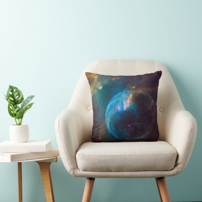 The Bubble Nebula, Ngc 7635. Throw Pillow (Chair)