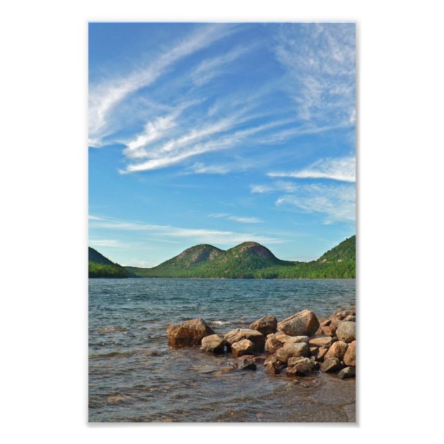 The Bubbles and Jordan Pond, Maine Photo Print (Front)