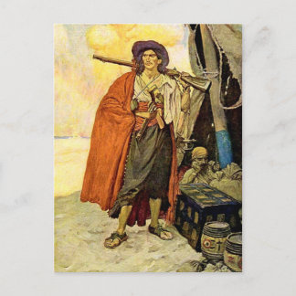 The Buccaneer - pirate art Postcard