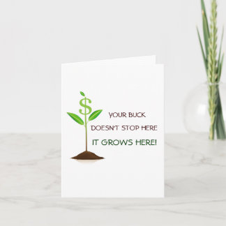 The Buck Doesn't Stop Here Notecard