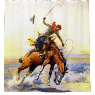 “The Bucker” Western Art by Charles M Russell