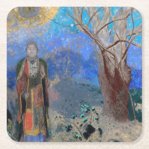 The Buddha, Redon Square Paper Coaster