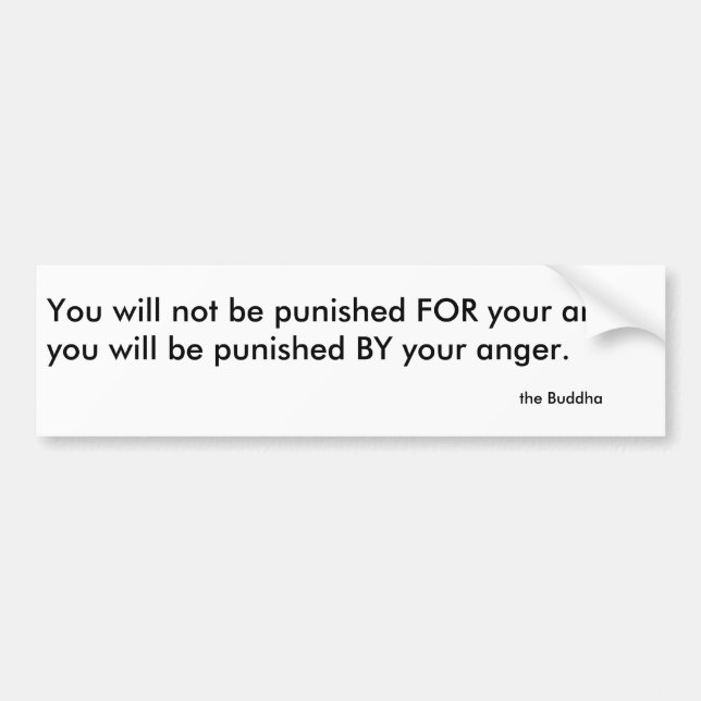 the Buddha's advice on anger Bumper Sticker (Front)