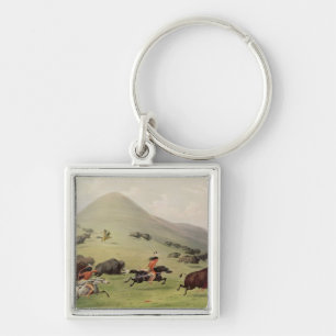 The Buffalo Hunt, c.1832 Keychain