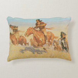 The Buffalo Runners, Big Horn Basin by Remington Accent Pillow