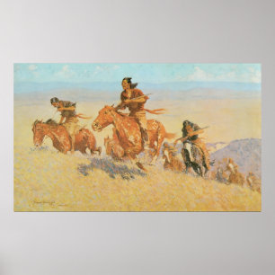 The Buffalo Runners, Big Horn Basin by Remington Poster