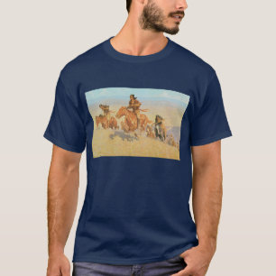 The Buffalo Runners, Big Horn Basin by Remington T-Shirt