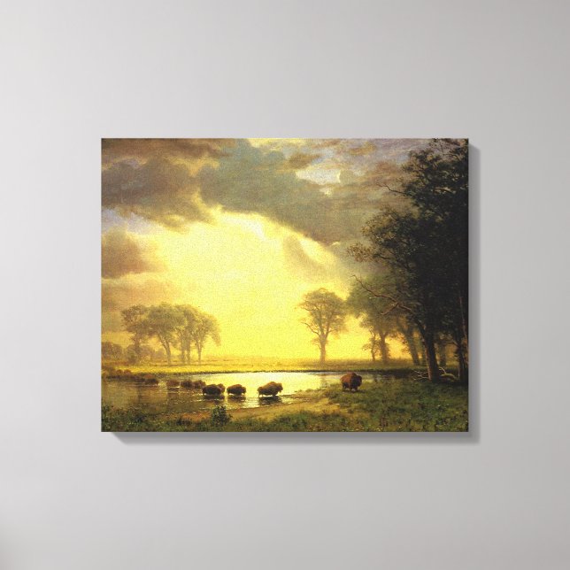 The Buffalo Trail Albert Bierstadt Canvas Print (Front)