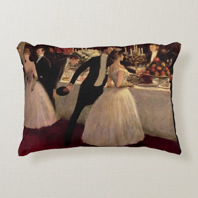 The Buffet, 1884 Decorative Pillow (Front)