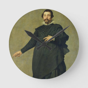 The Buffoon, Pablo de Valladolid, c.1635 (oil on c Round Clock