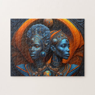 The Builders: Mother and Daughter Jigsaw Puzzle