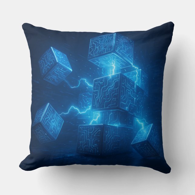 The Building Blocks - Energized Throw Pillow (Front)