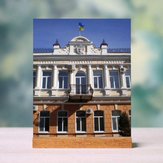 The building of Melitopol city Council Acrylic Sign (Neutral)