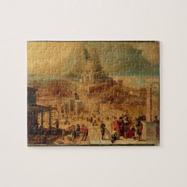 The building of the Tower of Babel (panel) Jigsaw Puzzle (Horizontal)