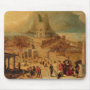 The building of the Tower of Babel (panel) Mouse Pad
