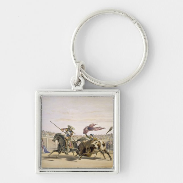 The Bull Following up the Charge, 1865 (colour lit Keychain (Front)