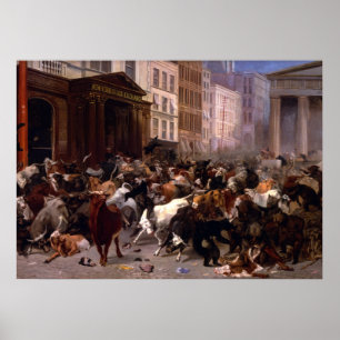 The Bulls and Bears in the Market, 1879 Poster