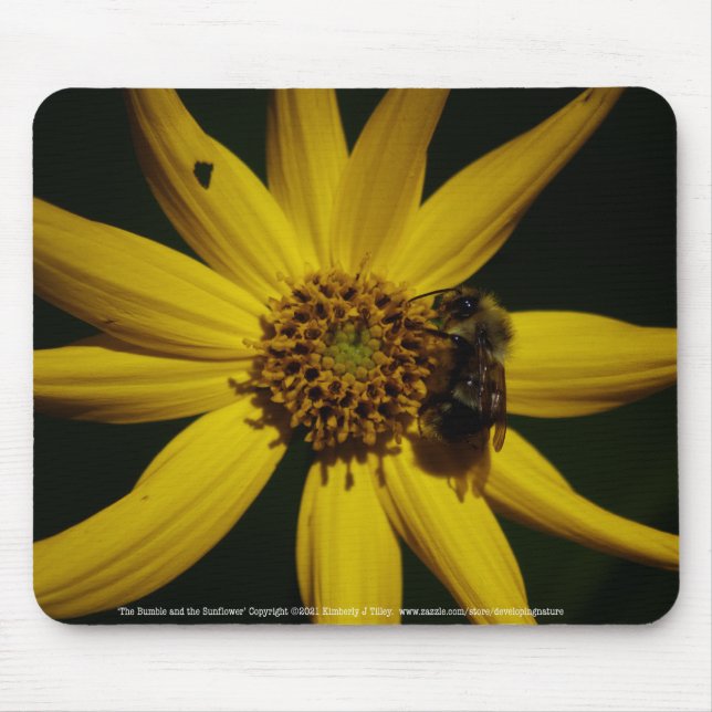 The Bumble and the Sunflower Mouse Pad (Front)