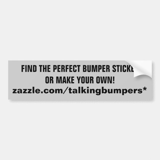 "The" Bumper Sticker Store at Zazzle (Front)
