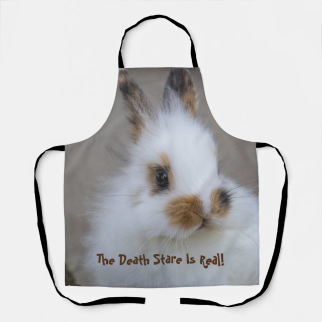 The BUNNY Death Stare is Real! Add Own Photo Apron (Front)