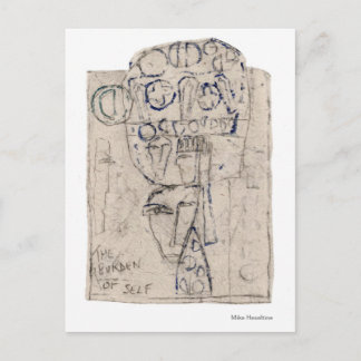 The burden of self holiday postcard