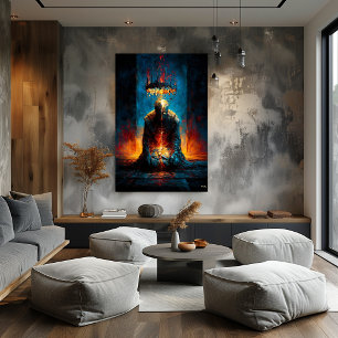 The Burden of the Crown – Monumental Expressionist Poster