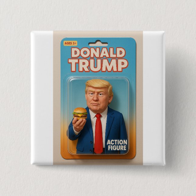 The Burger Baron 2 Inch Square Button (Front)