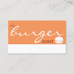 the burger joint (colour customizable) business card