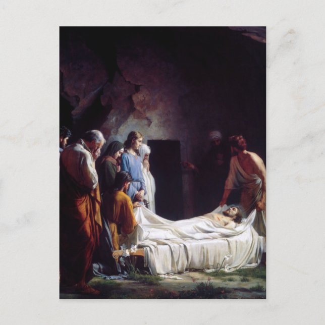 The Burial by Carl Bloch Postcard (Front)