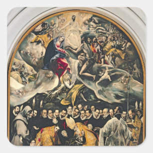 The Burial of Count Orgaz Square Sticker