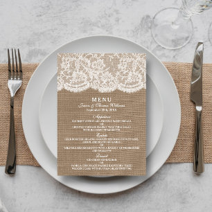 The Burlap & Lace Collection Menu Templates