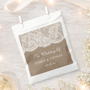 The Burlap & Lace Wedding Collection Favour Bag