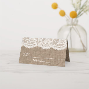 The Burlap & Lace Wedding Collection Place Card