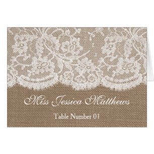 The Burlap & Lace Wedding Collection Place Cards