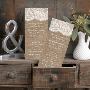 The Burlap & Lace Wedding Collection Programs