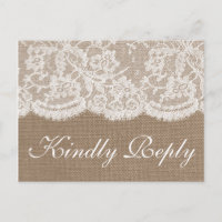 The Burlap & Lace Wedding Collection RSVP