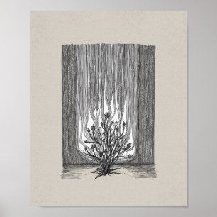 The Burning Bush – Moses Artwork Poster