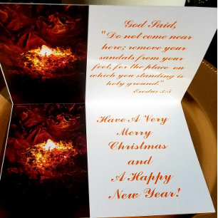 "The Burning Bush" Real Foil Holiday Card