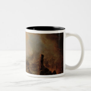 The Burning of Moscow in 1812, 1854 Two-Tone Coffee Mug