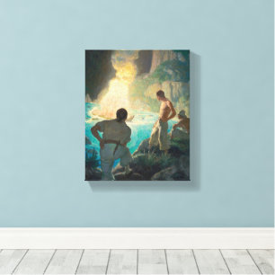 The Burning of the Bounty by Newell Convers Wyeth Canvas Print