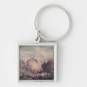 The Burning of the Chateau d'Eau Keychain