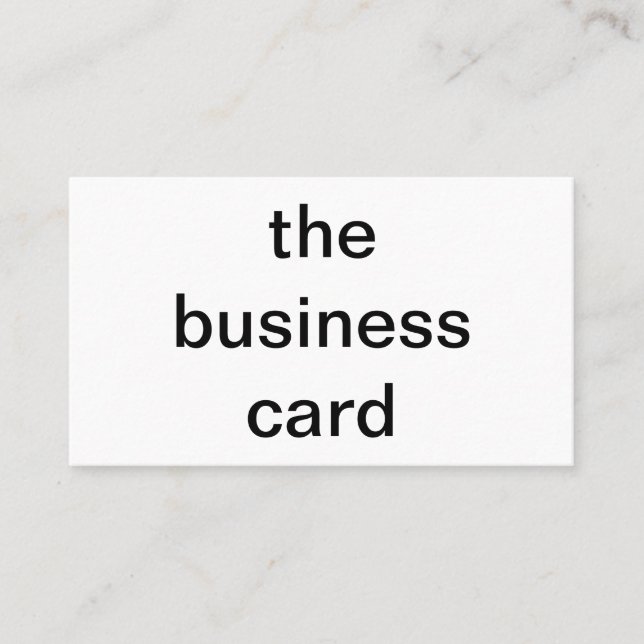 the business card (Front)