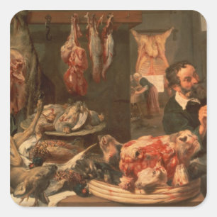 The Butcher's Shop Square Sticker
