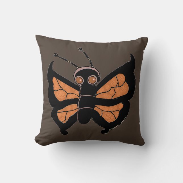 The Butterflies Throw Pillow (Front)