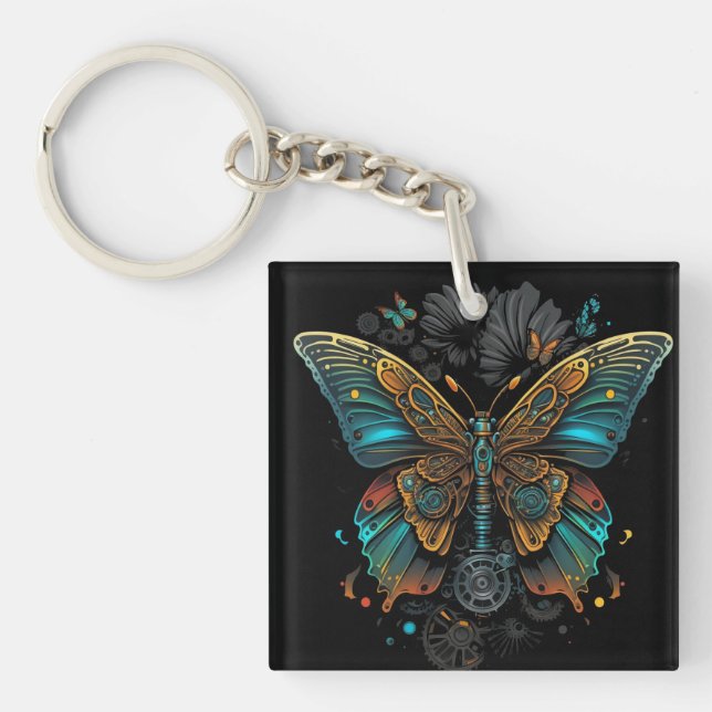the butterfly design keychain (Front)
