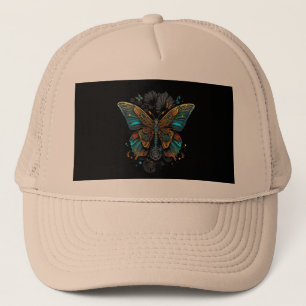the butterfly design trucker hat