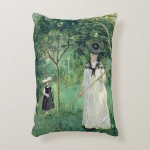 The Butterfly Hunt, 1874 Accent Pillow